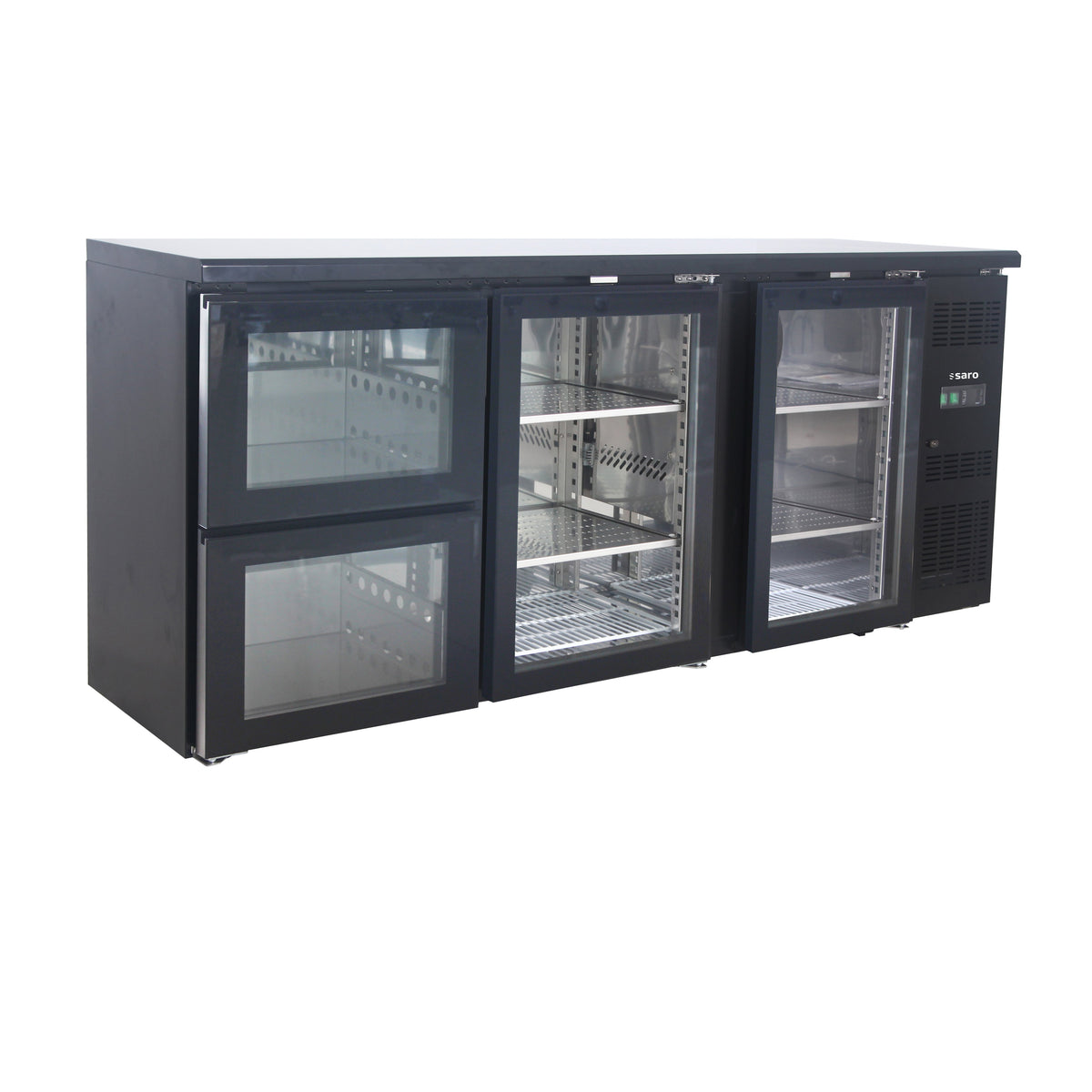 SARO bar cooler with 2 glass doors and 2 drawers, model BC 3100 G S2