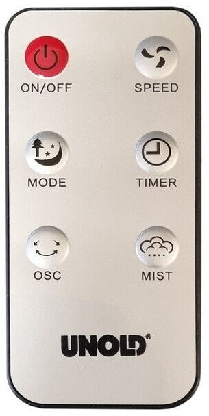 Unold 86930 Standventilator Nebula Touch Digital 38cm ws/sw 90W 3 Stufen oszilli.