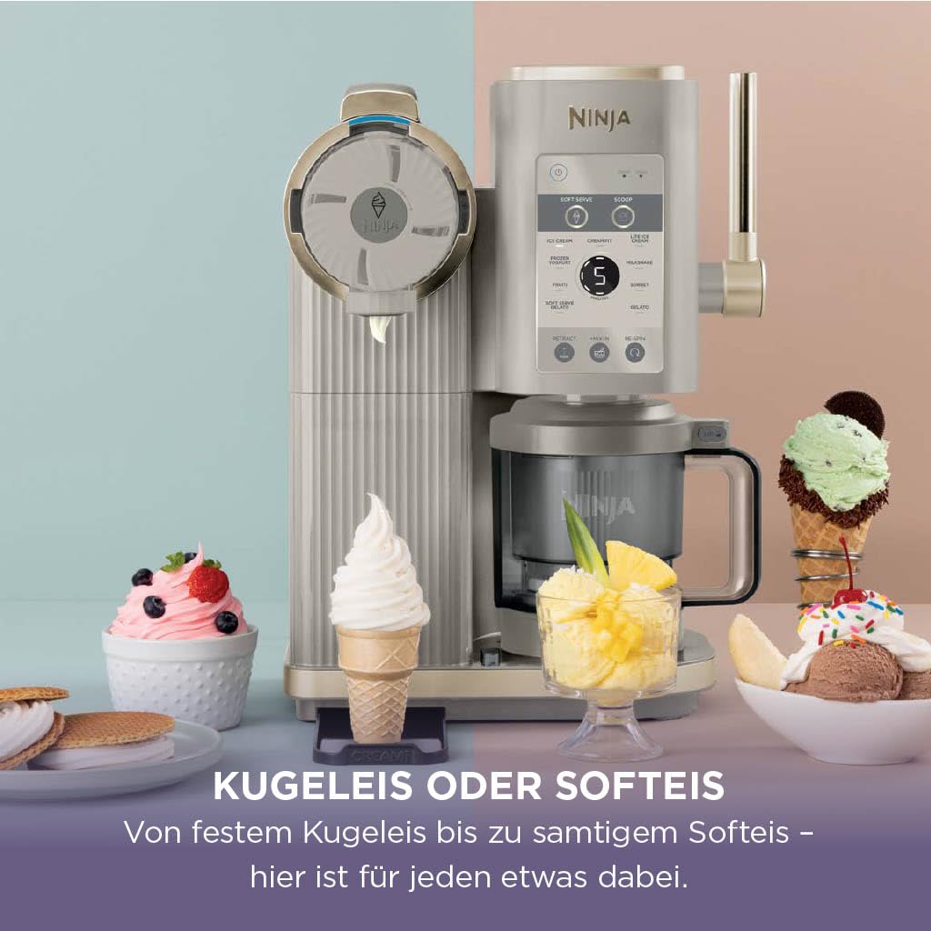 Ninja CREAMi Scoop & Swirl Eismaschine mit 2 Behältern, NC701EUSTGD