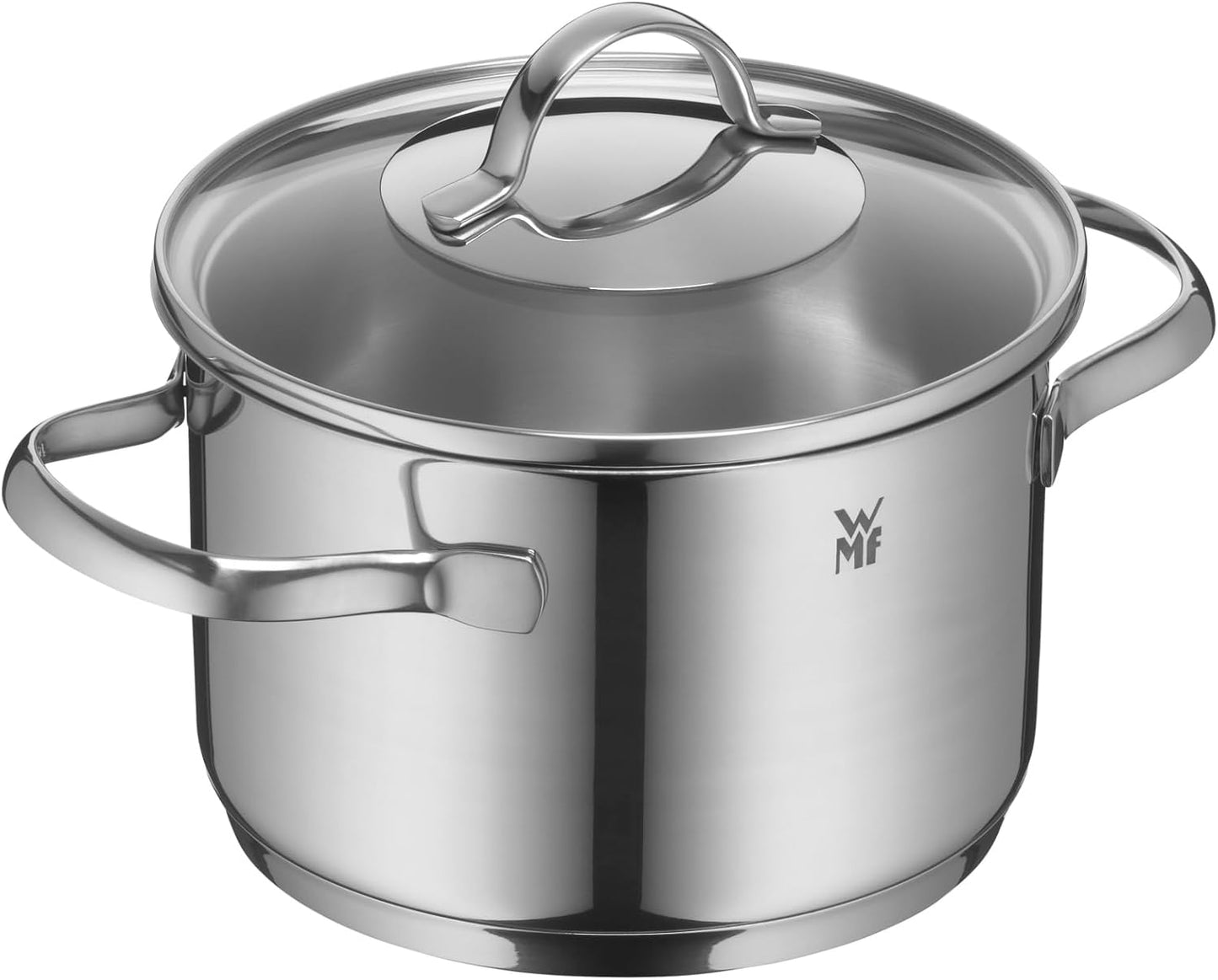 WMF Provence Plus Topfset Induktion 5-teilig, Kochtopf Set unbeschichtet mit Glasdeckel, für alle Herdarten geeignet, Induktions Töpfe Set, ohne Skalierung, Cromargan Edelstahl poliert