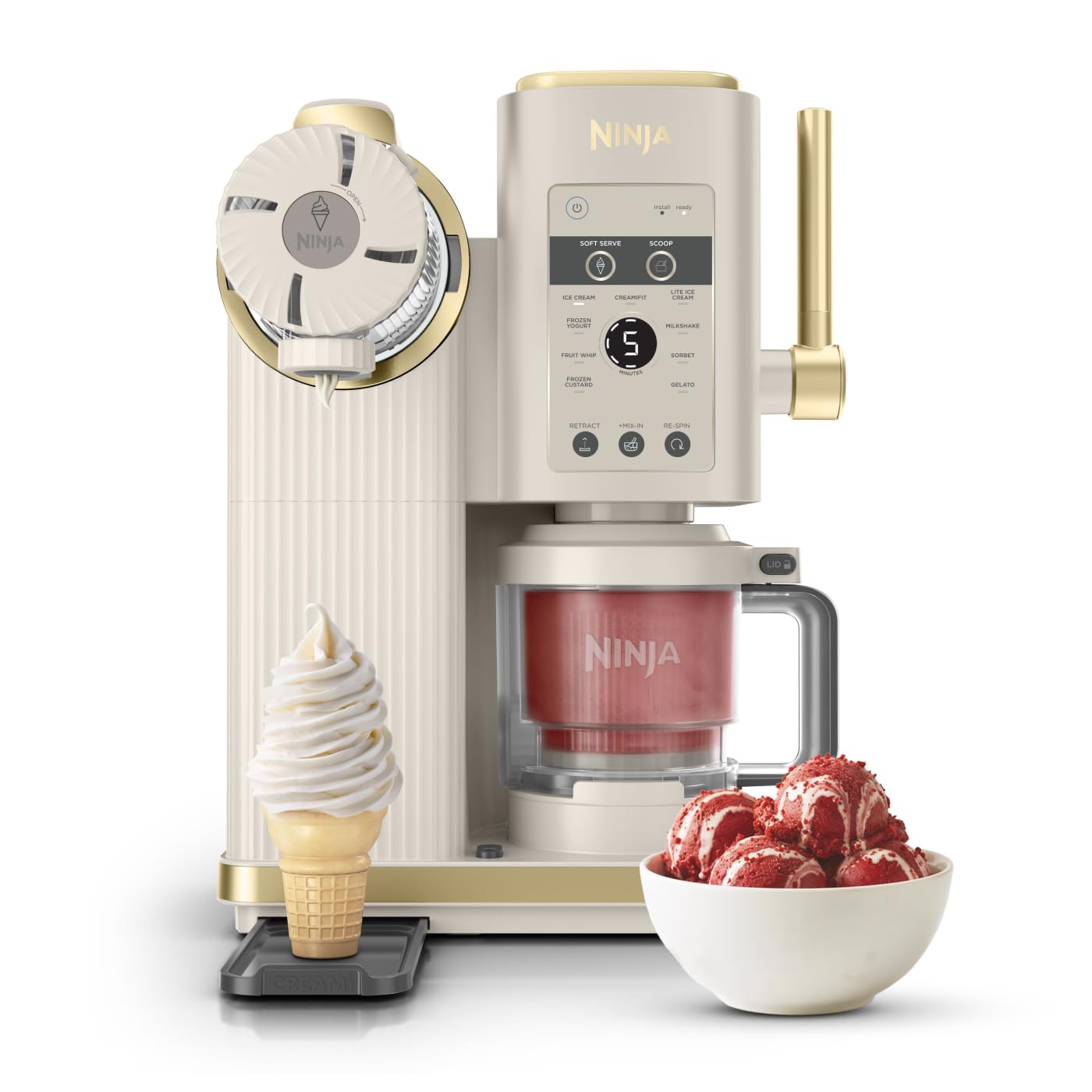Ninja CREAMi Scoop & Swirl Eismaschine mit 2 Behältern, NC701EUSTGD