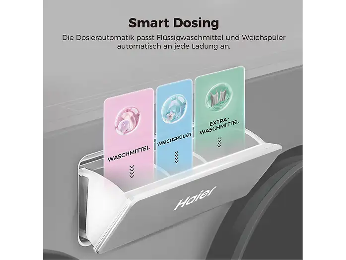 HAIER HAMQD 410CBL9GN-84, 3 Trommeln MultiWash Waschmaschine (10 kg, 1330 U/Min., A)