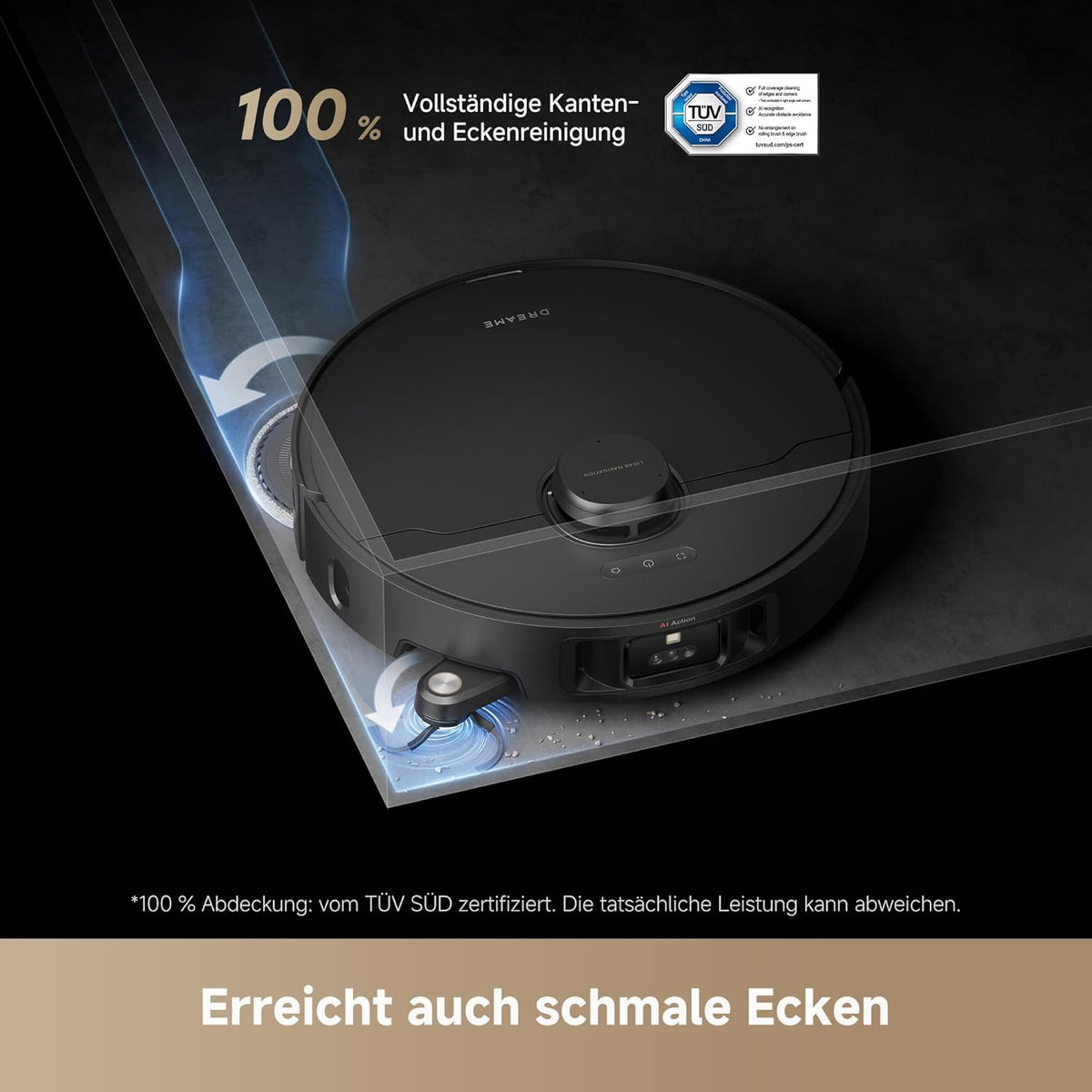 dreame L40s Pro Ultra Saugroboter, selbstreinigende Wischmopps, 19.000 Pa Saugkraft, 100% Detangling DuoBrush, ausfahrbare Wischmopps, Hindernisvermeidung für mehr als 180 Objekte, Sprachsteuerung