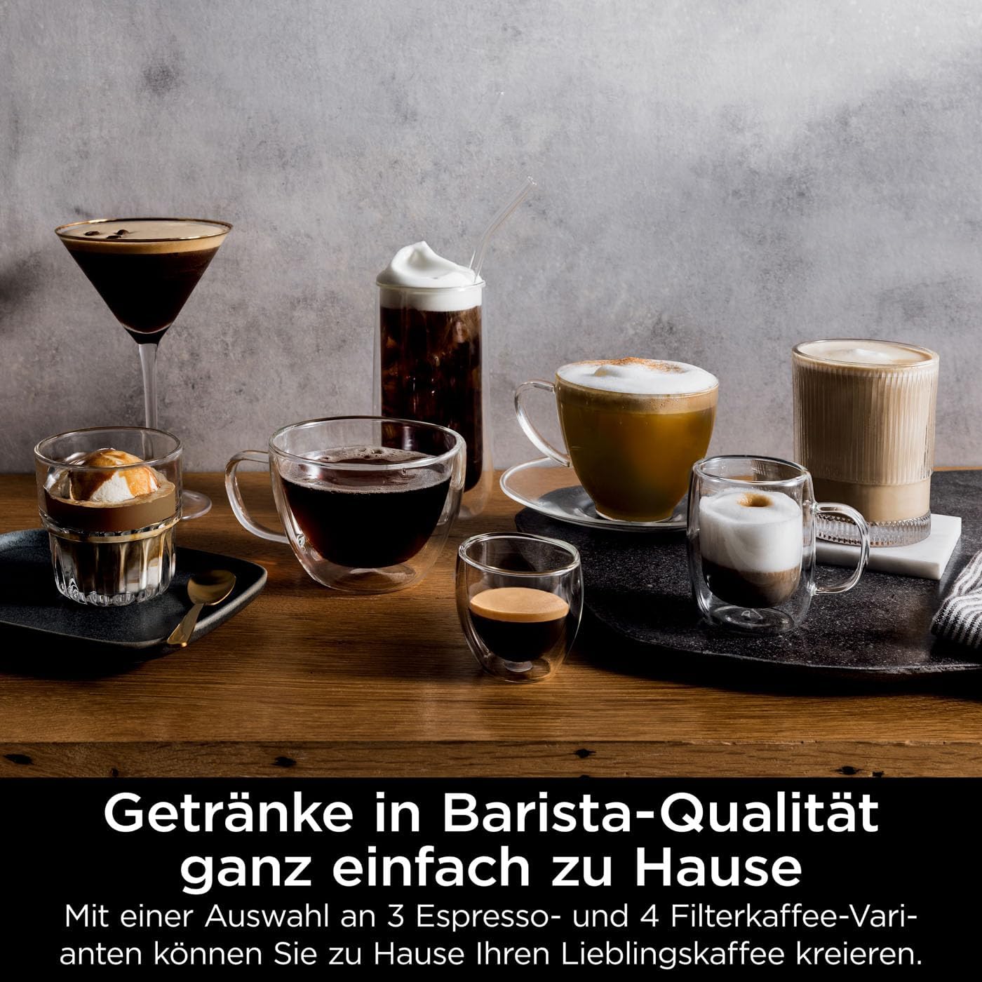 Ninja Luxe Premier 3-in-1-Kaffeemaschine mit Mahlwerk und Aufschäumer für Latte, Cappuccino, Cold Brew & Espresso, einfache Handhabung, 4 Voreinstellungen zum Aufschäumen, Silber, ES601EU
