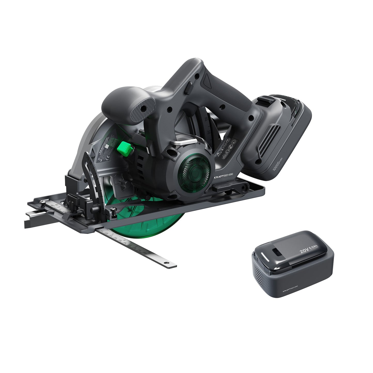 Bald erhältlich | Kraftsense U20X Slim Series 20V Bürstenlose Akku-Kreissäge – mit 5,0Ah Akku