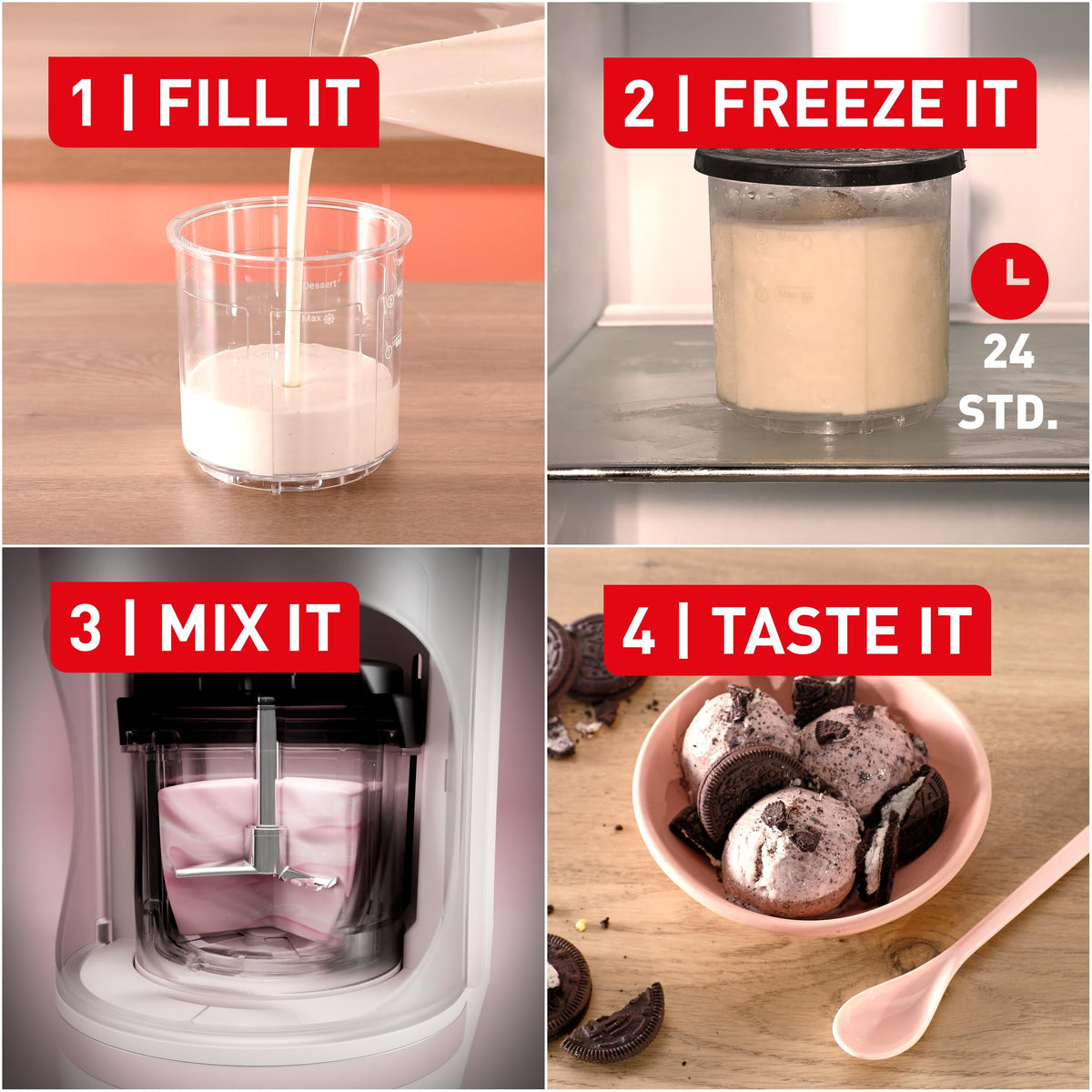 Tefal Dolci Eismaschine – Eiscreme, Gelato, Protein-Eis & Sorbet