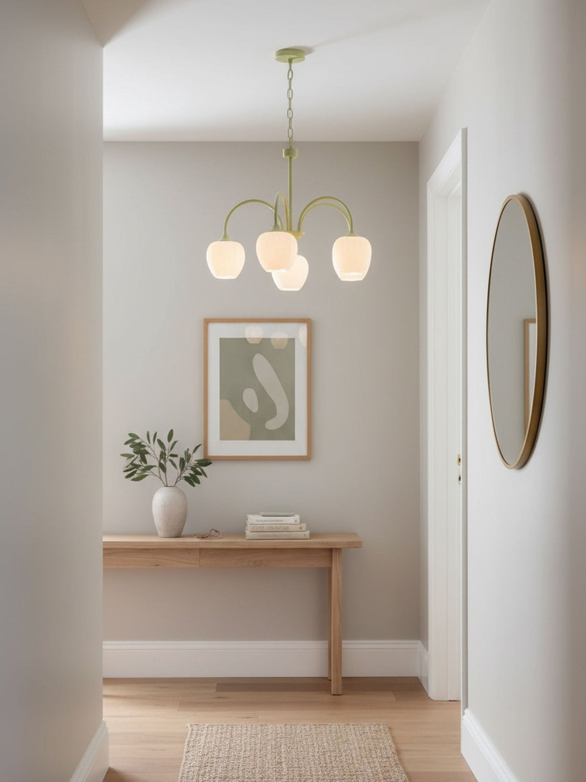 Tulpen-Matcha-Kronleuchter
