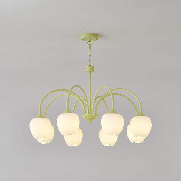 Tulpen-Matcha-Kronleuchter