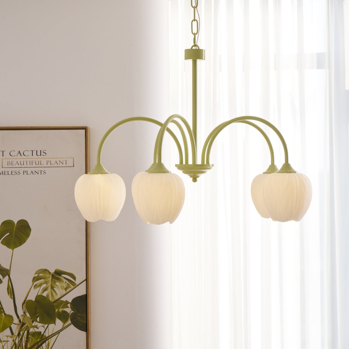 Tulpen-Matcha-Kronleuchter