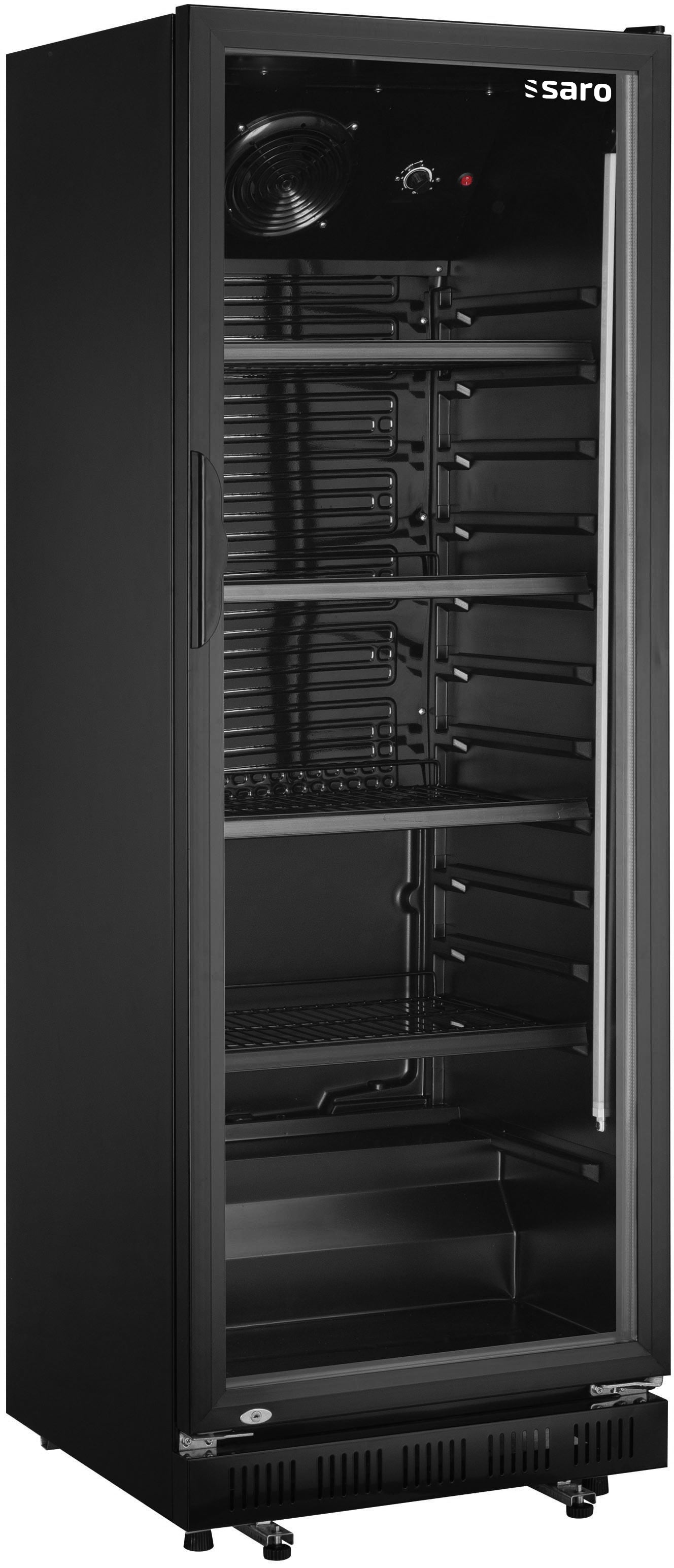 SARO beverage refrigerator, glass door, black, GTK 360, energy efficiency class: D