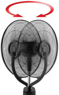 Unold 86930 Standventilator Nebula Touch Digital 38cm ws/sw 90W 3 Stufen oszilli.