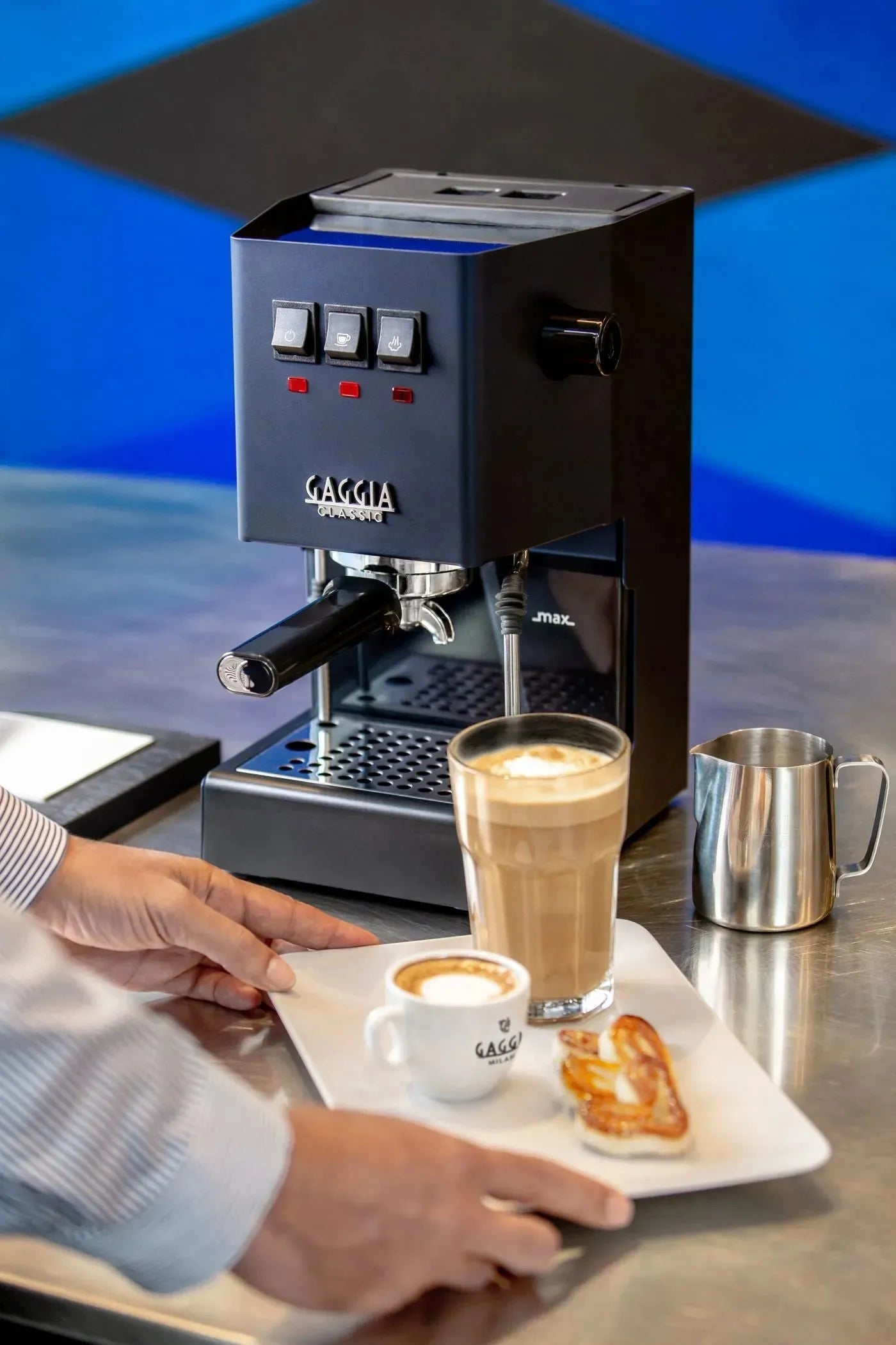 Gaggia Classic 5 Jahre Garantie EVO Pro E24 Blau - Kaffeewelt