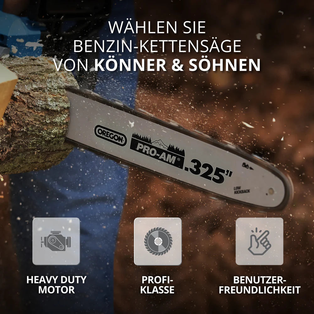 "Könner & Söhnen" Benzin-Kettensäge KS CS31G-18-1 ==> 18"/45cm