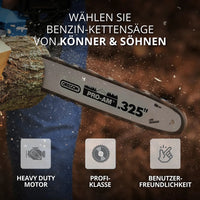 "Könner & Söhnen" Benzin-Kettensäge KS CS31G-18-1 ==> 18"/45cm