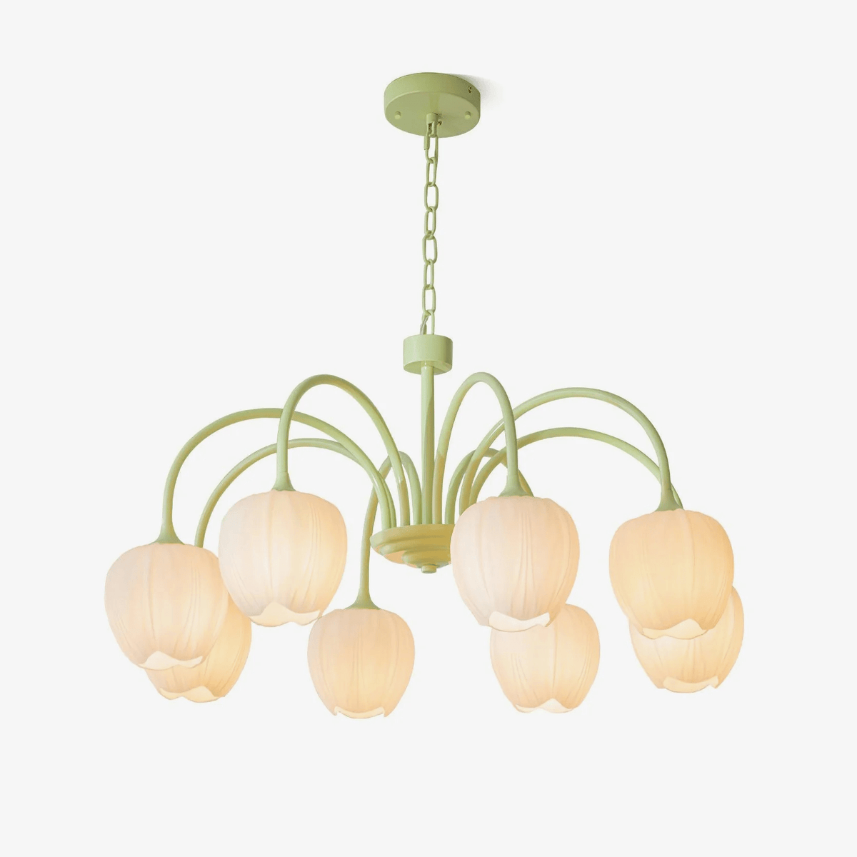 Tulpen-Matcha-Kronleuchter