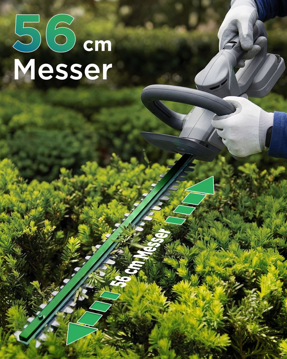Bald erhältlich | Kraftsense U20X  Slim 20V Akku bürstenloser Heckenschere mit 2,0 Ah Akku