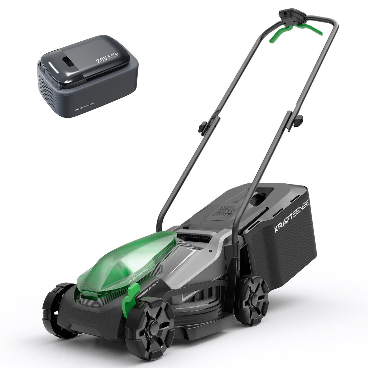 Kraftsense U20X  Slim 20V Akku-Rasenmäher bürstenlos 33 cm inkl. 1×5,0Ah Akku