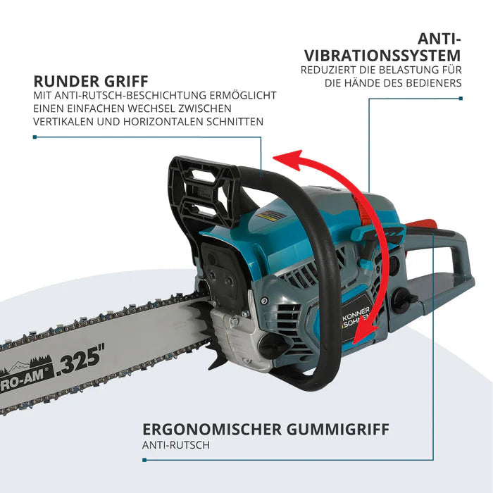 "Könner & Söhnen" Benzin-Kettensäge KS CS31G-18-1 ==> 18"/45cm