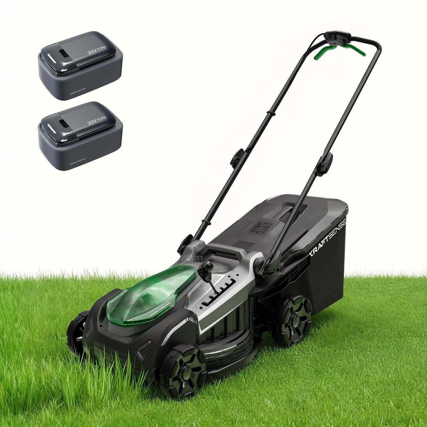 Kraftsense U20X Slim 40V Akku-Rasenmäher bürstenlos 43 cm inkl. 2 × 5,0Ah Akkus