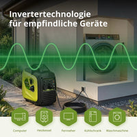 "Könner & Söhnen" Inverter-Benzingenerator KSB 33i S - 3kW Nennleistung - Benzinmotor - 230V