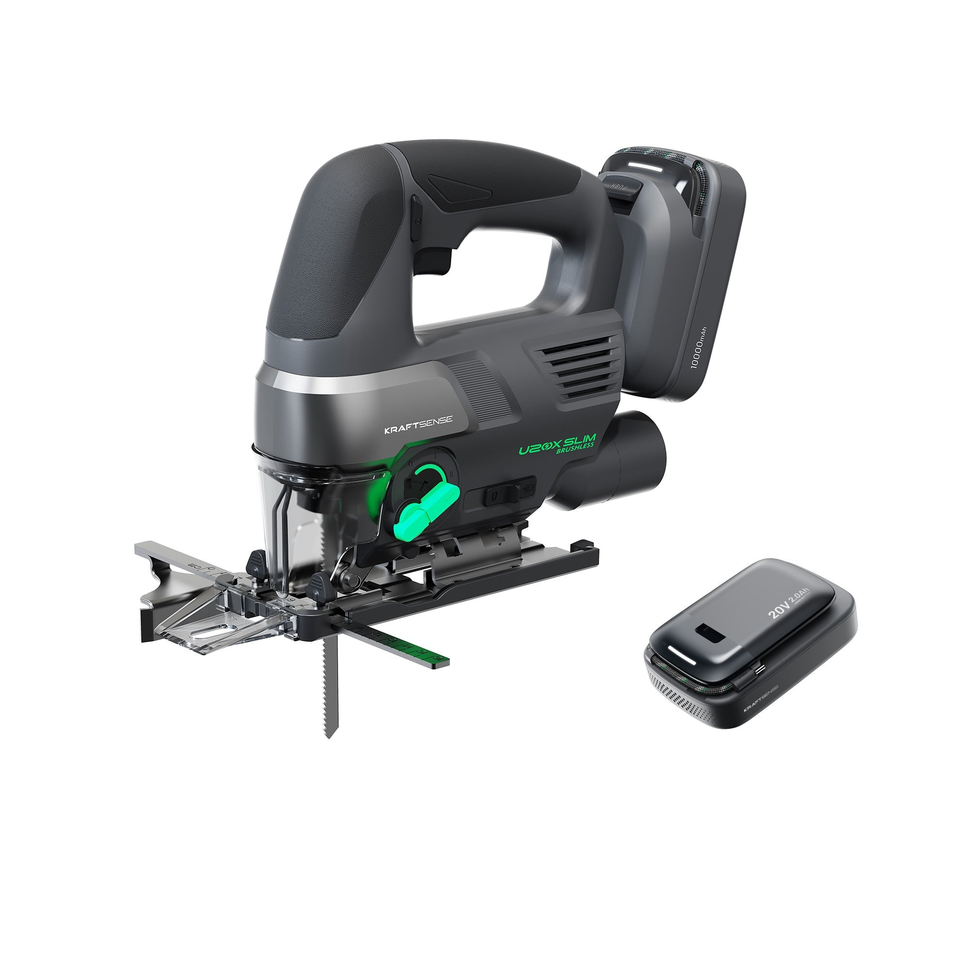 Bald erhältlich | Kraftsense U20X Slim 20V Bürstenlose Stichsäge – mit 2,0Ah Akku
