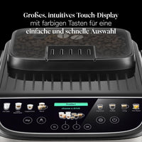 De’Longhi Magnifica Evo Next ECAM312.80.SB Kaffeevollautomat | LatteCrema | 13 Getränke | Touch-Display | Titan