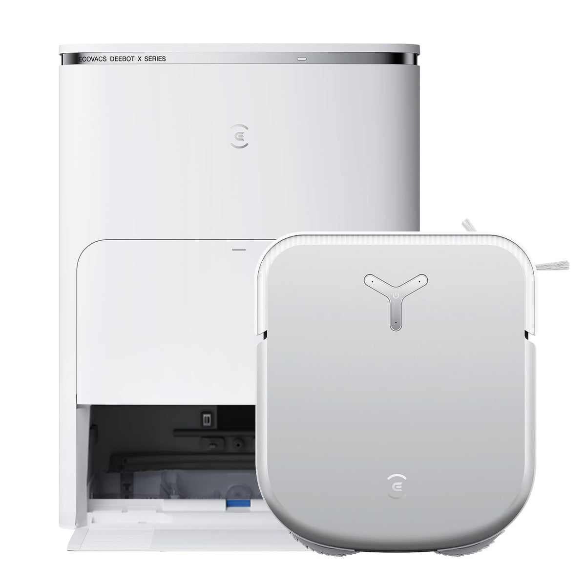 ECOVACS DEEBOT X8 PRO Omni Saugroboter mit Wischfunktion, OZMO Roller mit kontinuierliches Wischen & Selbstreinigung, 18.000 Pa, 12-in-1 Station, 40–75 °C Heißwasser-Moppreinigung, YIKO-GPT