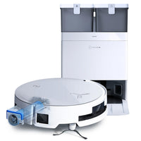 ECOVACS DEEBOT X8 PRO Omni Saugroboter mit Wischfunktion, OZMO Roller mit kontinuierliches Wischen & Selbstreinigung, 18.000 Pa, 12-in-1 Station, 40–75 °C Heißwasser-Moppreinigung, YIKO-GPT