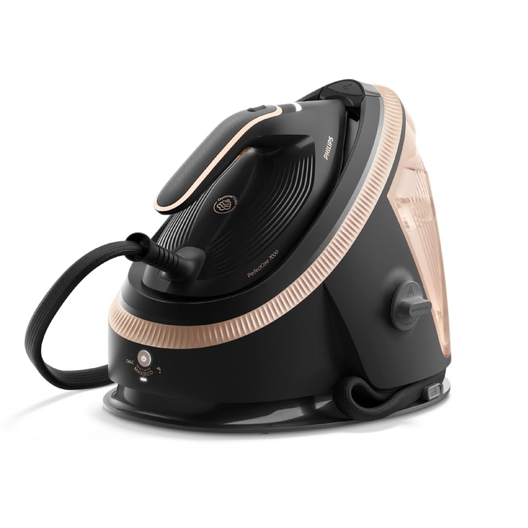 Philips PerfectCare 6000 Series Dampfbügelstation, Leistungsstarker Dampf, Kompaktes Design, 1,8L Abnehmbarer Wassertank, SteamGlide Advanced Bügelsohle (PSG6064/80)