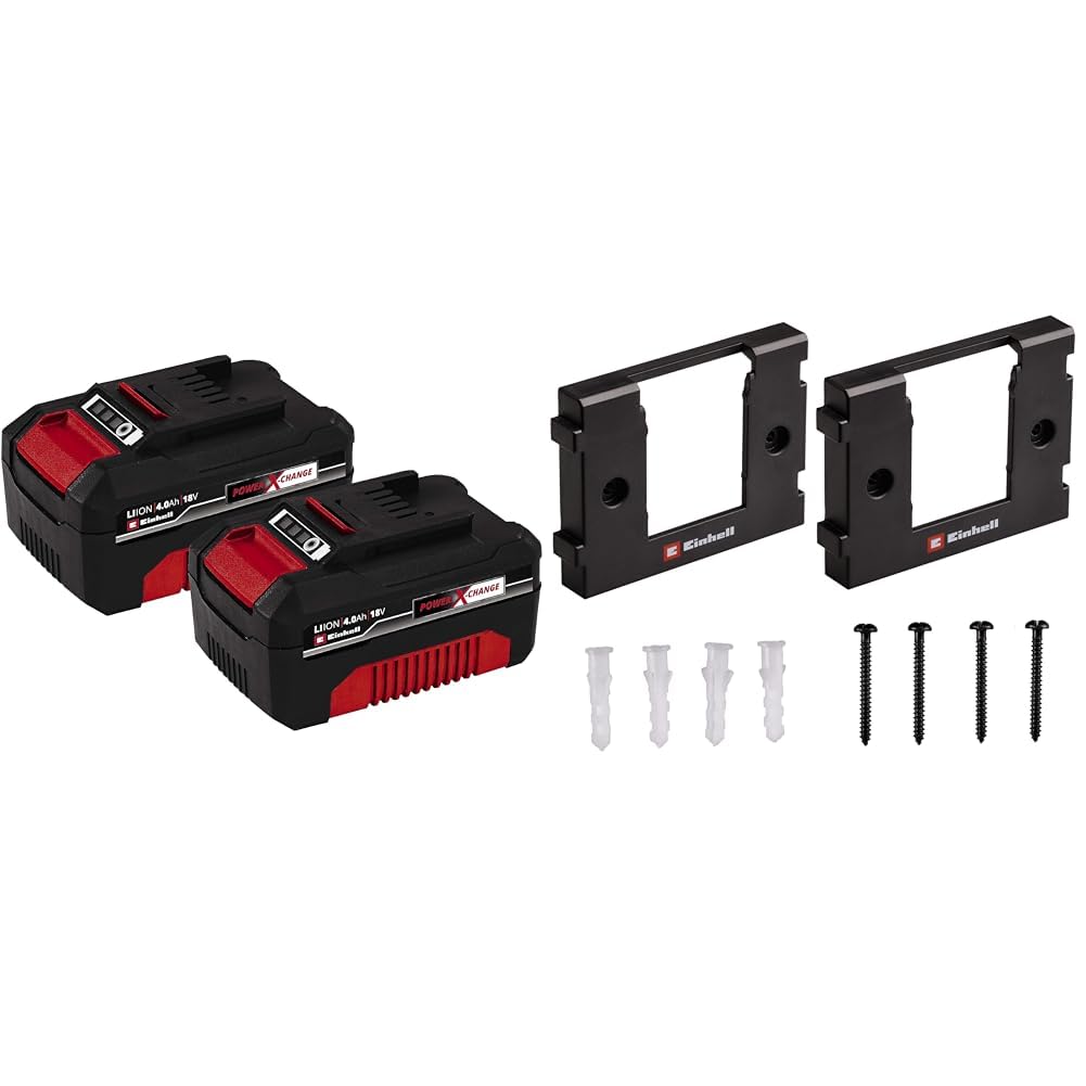 Original Einhell Akku PXC-Twinpack 4,0 Ah Power X-Change (Li-Ion, 18 V, 2x 4,0 Ah, für alle PXC-Geräte geeignet, proaktives Batteriemanagement, situativ angepasste Ladezyklen)