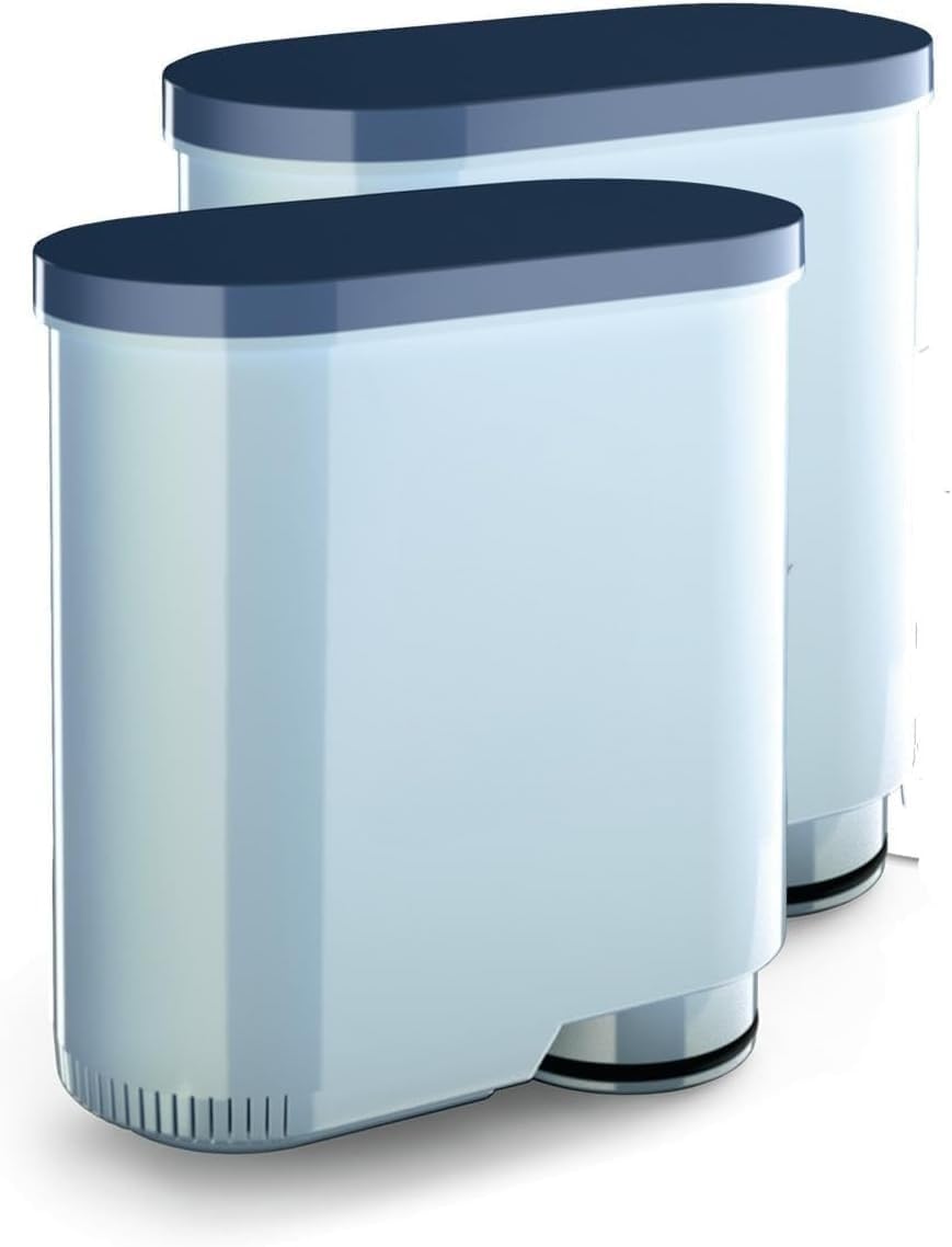 Philips AquaClean Filter, Kalkschutz, natürliche Kalkentfernung, verbesserter Kaffeegeschmack, einfache Installation, bis zu 5.000 Tassen ohne Entkalken, Click&Go-System, 2x Filter im Set (CA6903/22)