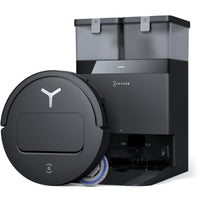 ECOVACS DEEBOT T50 Omni Saugroboter mit Wischfunktion,15.000 Pa, T30 Omni-Upgrade, Ausziehbare Seitenbürste und Mopp, ZeroTangle 2.0, Moppwäsche mit 75°C heißem Wasser, All-in-One Station