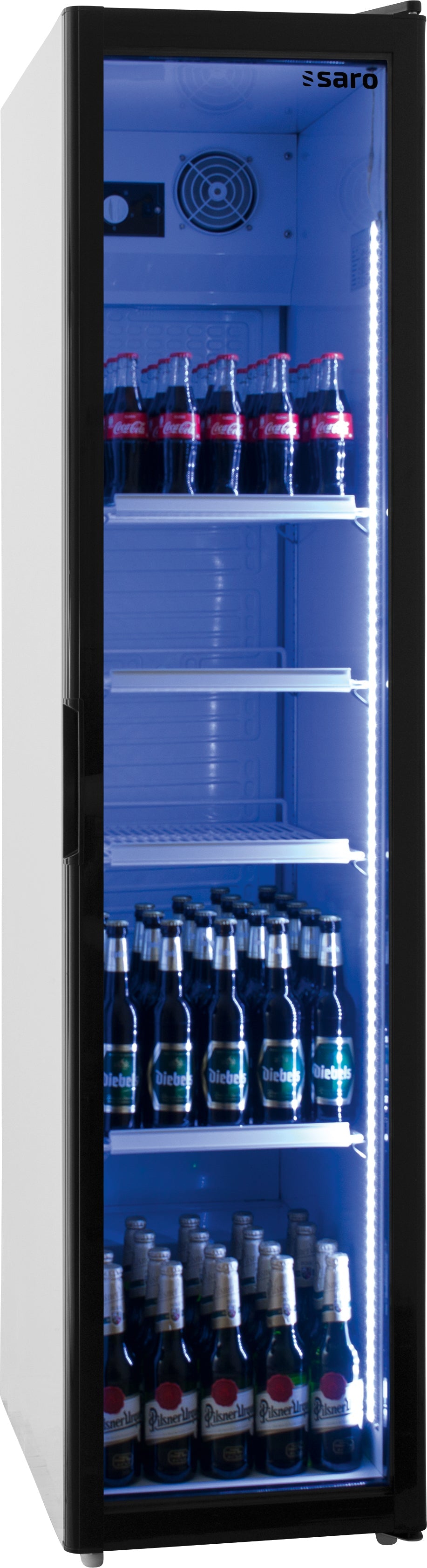 SARO Kühlschrank mit Glastür – schmal, Modell SK 301 - EEK: C