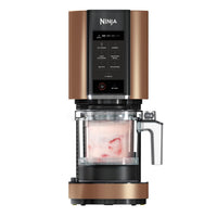 Ninja CREAMi Eismaschine & Dessertmaschine mit 3 Behältern, 7 Programmen, Herstellung von Eis, Gelato, Sorbet, Smoothie-Bowls, Milchshakes und mehr, Schwarz/Silber, 1,4L Eiscreme Kapazität, NC300EU