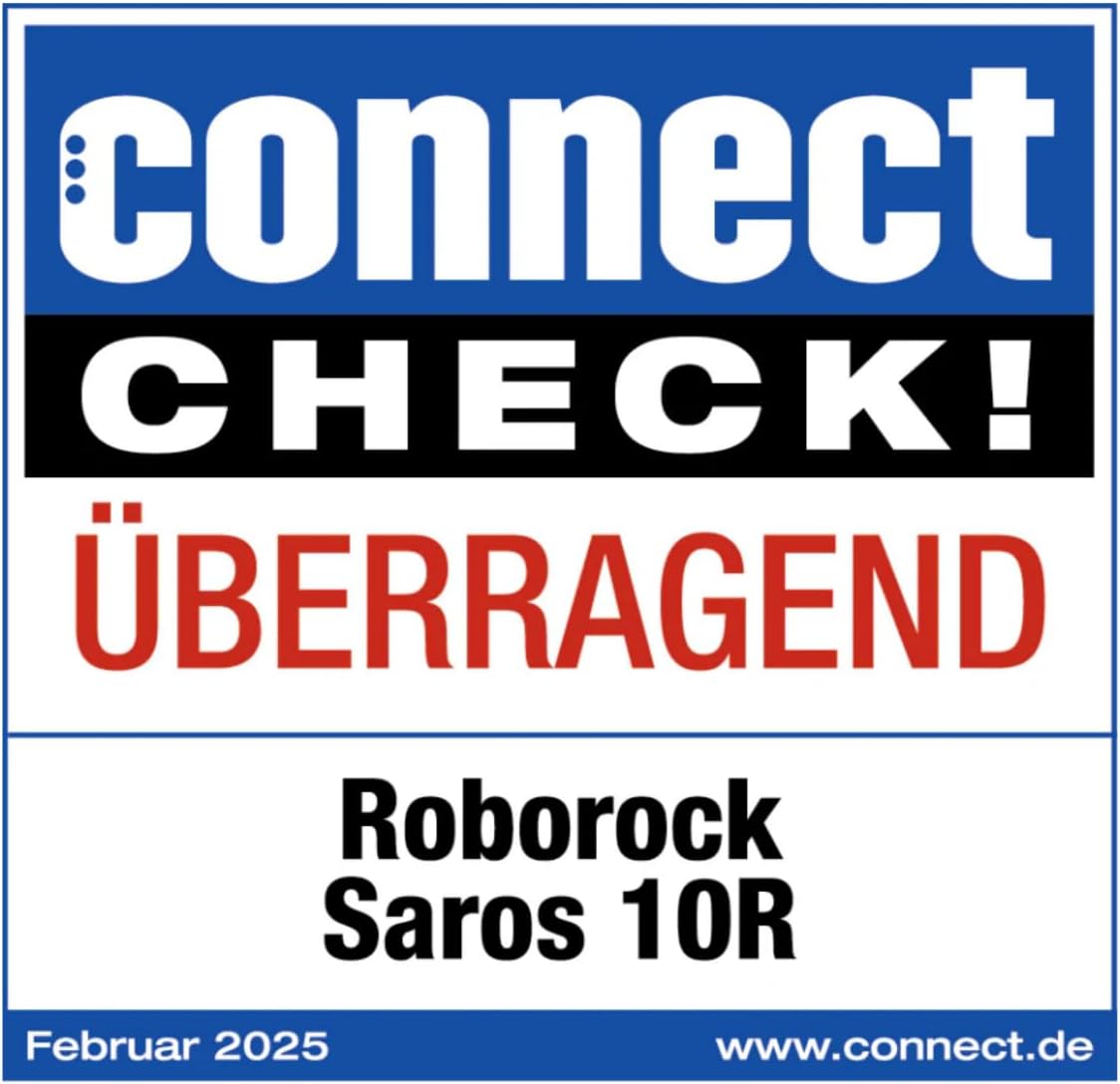 roborock Saros 10R Saugroboter mit Wischfunktion&angebbarem Wischmopp, 7,98cm Ultra-Slim Design, StarSight System 2.0, Zero-Tangle System