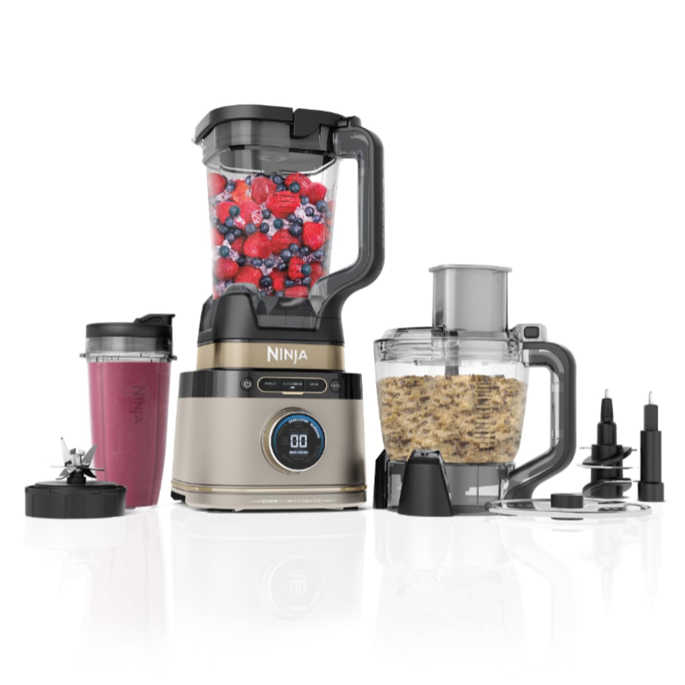 Ninja 3-in-1 Detect Power Blender Processor Pro, Stone Gold, TB401EUSTGD