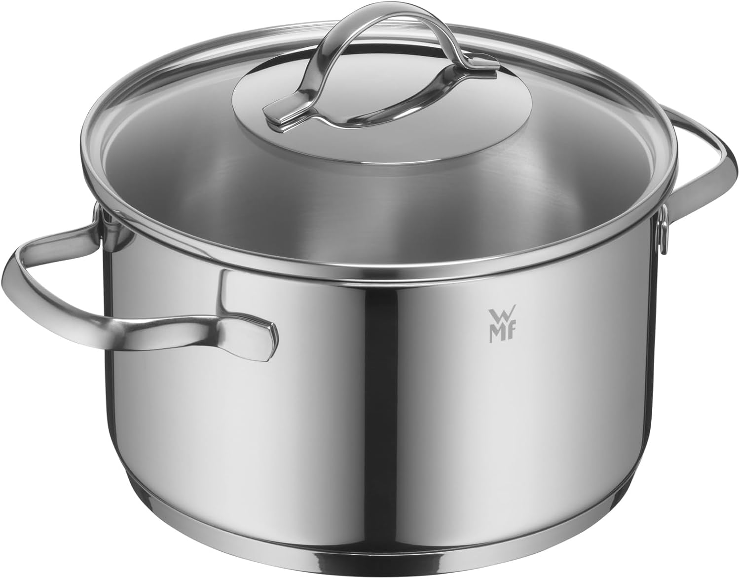 WMF Provence Plus Topfset Induktion 5-teilig, Kochtopf Set unbeschichtet mit Glasdeckel, für alle Herdarten geeignet, Induktions Töpfe Set, ohne Skalierung, Cromargan Edelstahl poliert