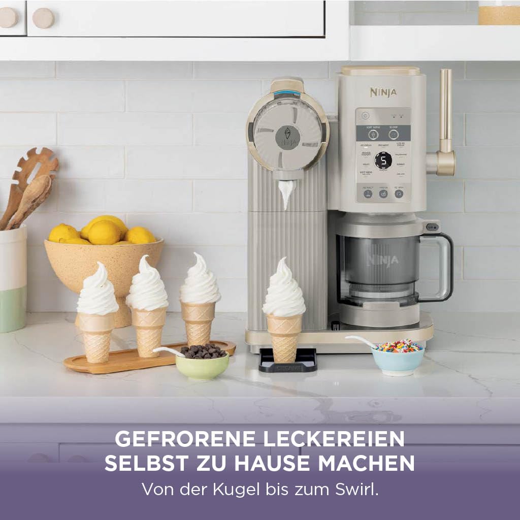 Ninja CREAMi Scoop & Swirl Eismaschine mit 2 Behältern, NC701EUSTGD