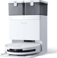 ECOVACS DEEBOT T50 Omni Saugroboter mit Wischfunktion,15.000 Pa, T30 Omni-Upgrade, Ausziehbare Seitenbürste und Mopp, ZeroTangle 2.0, Moppwäsche mit 75°C heißem Wasser, All-in-One Station