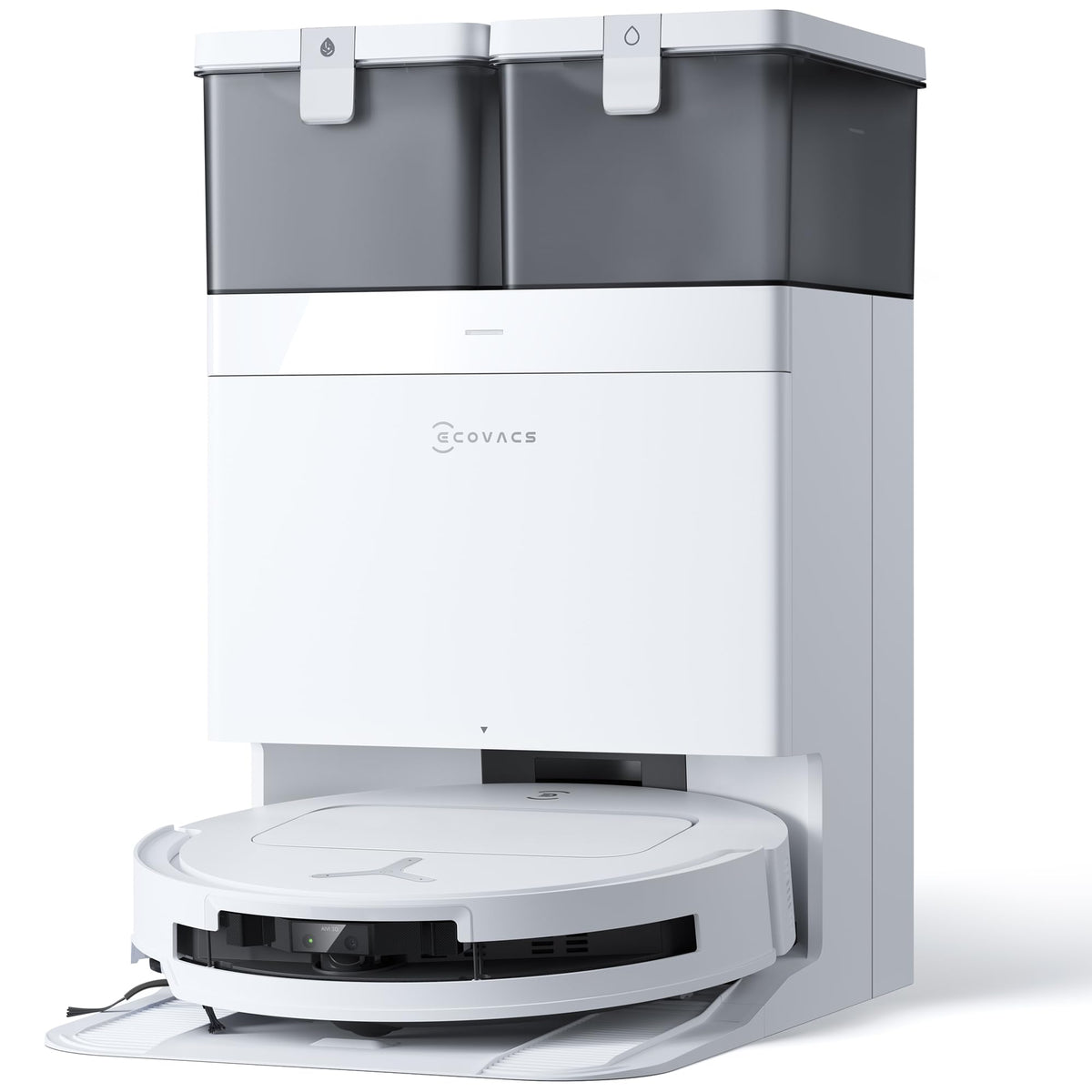 ECOVACS DEEBOT T50 PRO Omni Saugroboter mit Wischfunktion, Ausfahrende Seitenbürste und Wischmopp, 15.000 Pa, T30 PRO OMNI-Upgrade, Auto Zugabe von Reinigungslösung, Moppwäsche mit 75°C heißem Wasser