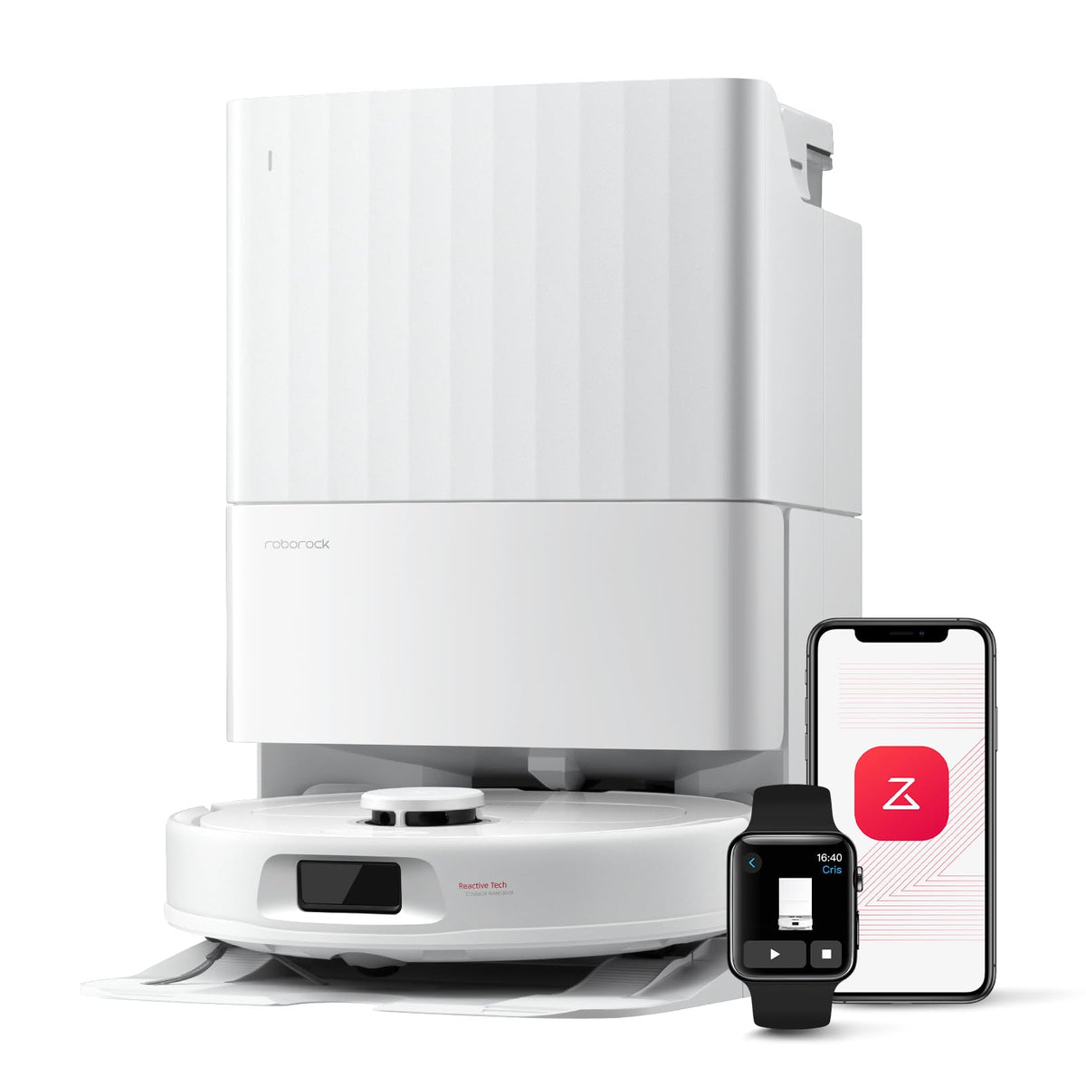 roborock Qrevo Serie Saugroboter mit Wischfunktion, 8000Pa Saugkraft(verbessert von Qrevo S), Anti-Verfilzungs-Seitenbürste, Hindernisvermeidung, LiDAR-Navigation, All-in-One Dock,Schwarz(QV 35A Set)