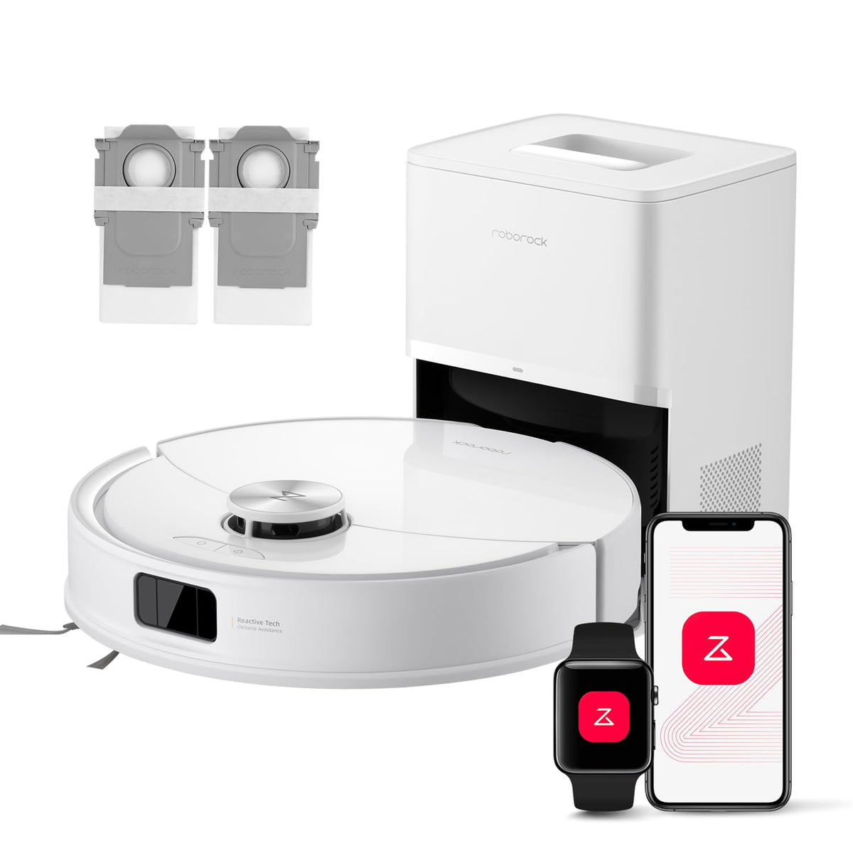roborock Q10 S5+ Set Saugroboter mit Wischfunktion, 10.000 Pa HyperForce Saugkraft, Dual Anti-Tangle System, Auto Lifting Mopping, Ideal für Tierhaare, Teppiche, Hartböden (Schwarz)