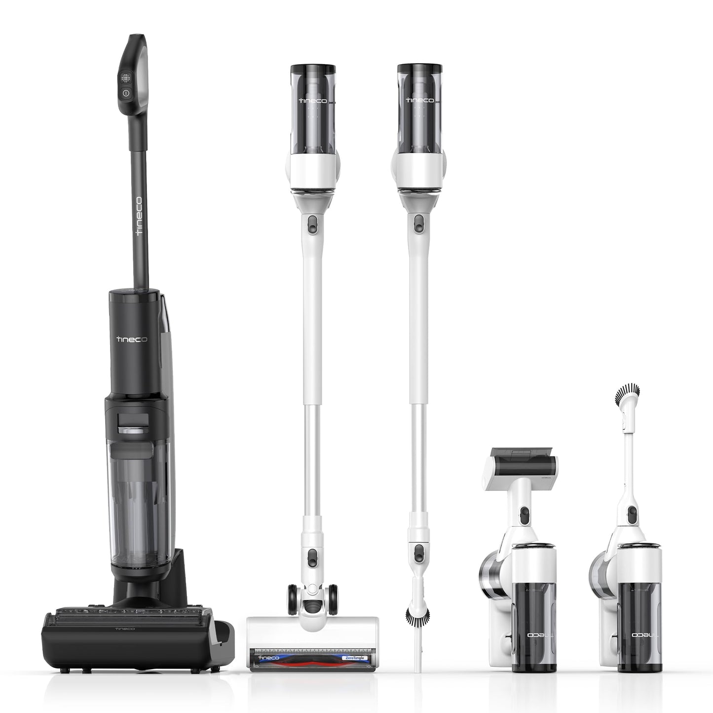 Tineco Floor ONE S7 Stretch Ultra Nass Trockensauger, 180° Lay-Flat Nasssauger, 85°C 5 Min Flashdry-Selbstreinige, 50 Min Laufzeit, DualBlock Anti-Tangle, Beide Kantenreinigen, Reinigen unter Möbeln