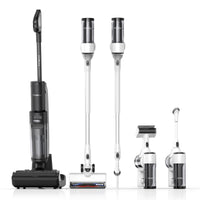Tineco Floor ONE S7 Stretch Ultra Nass Trockensauger, 180° Lay-Flat Nasssauger, 85°C 5 Min Flashdry-Selbstreinige, 50 Min Laufzeit, DualBlock Anti-Tangle, Beide Kantenreinigen, Reinigen unter Möbeln