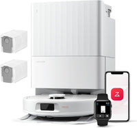 roborock Qrevo Serie Saugroboter mit Wischfunktion, 8000Pa Saugkraft(verbessert von Qrevo S), Anti-Verfilzungs-Seitenbürste, Hindernisvermeidung, LiDAR-Navigation, All-in-One Dock, Weiß(QV 35A Set)