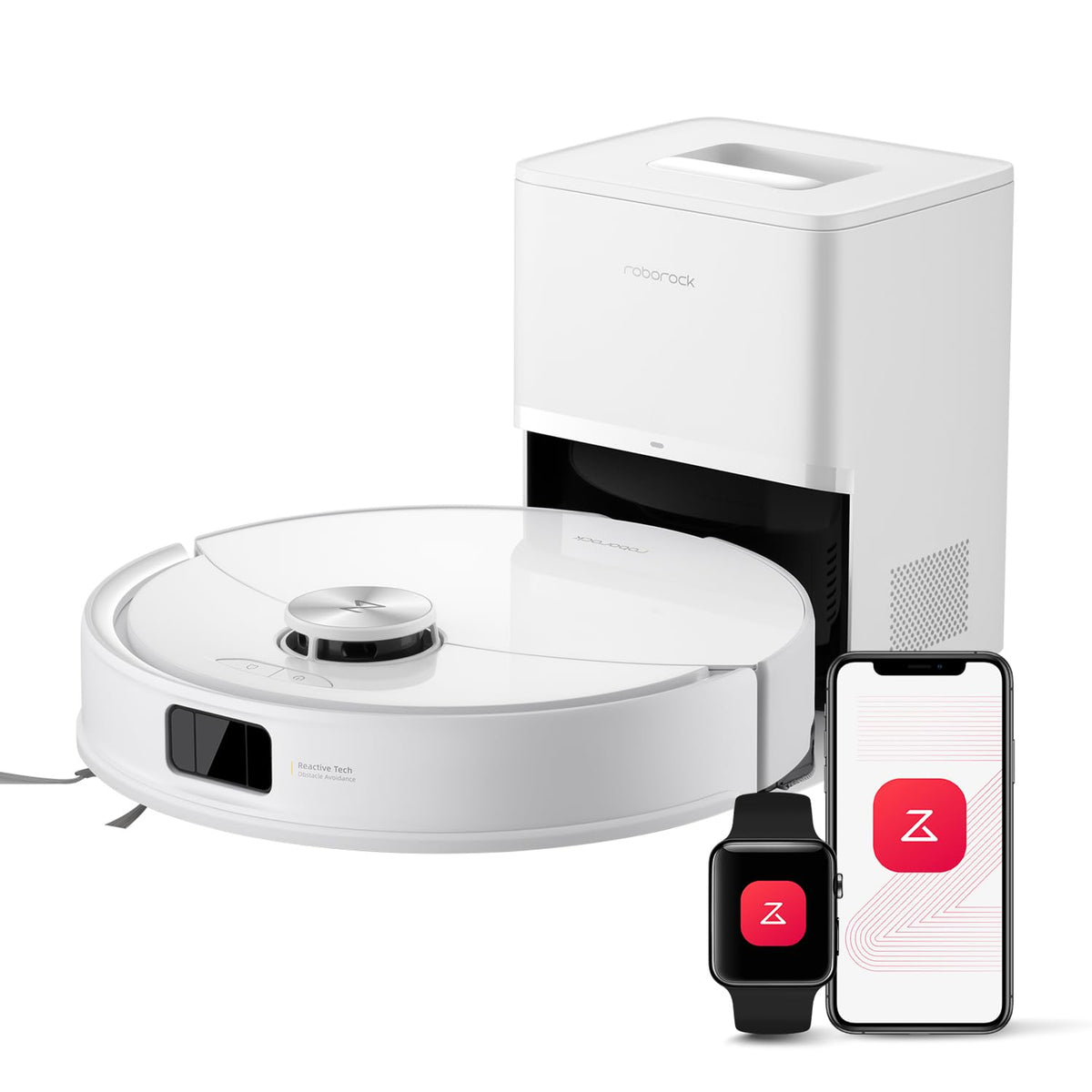 roborock Q10 S5+ Set Saugroboter mit Wischfunktion, 10.000 Pa HyperForce Saugkraft, Dual Anti-Tangle System, Auto Lifting Mopping, Ideal für Tierhaare, Teppiche, Hartböden (Schwarz)