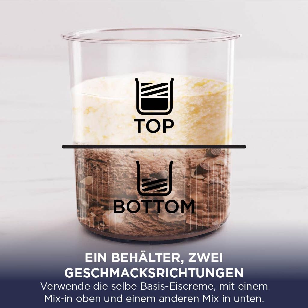 Ninja CREAMi Deluxe Eismaschine mit 2 Behältern, Stone Gold, NC502EUSTGD