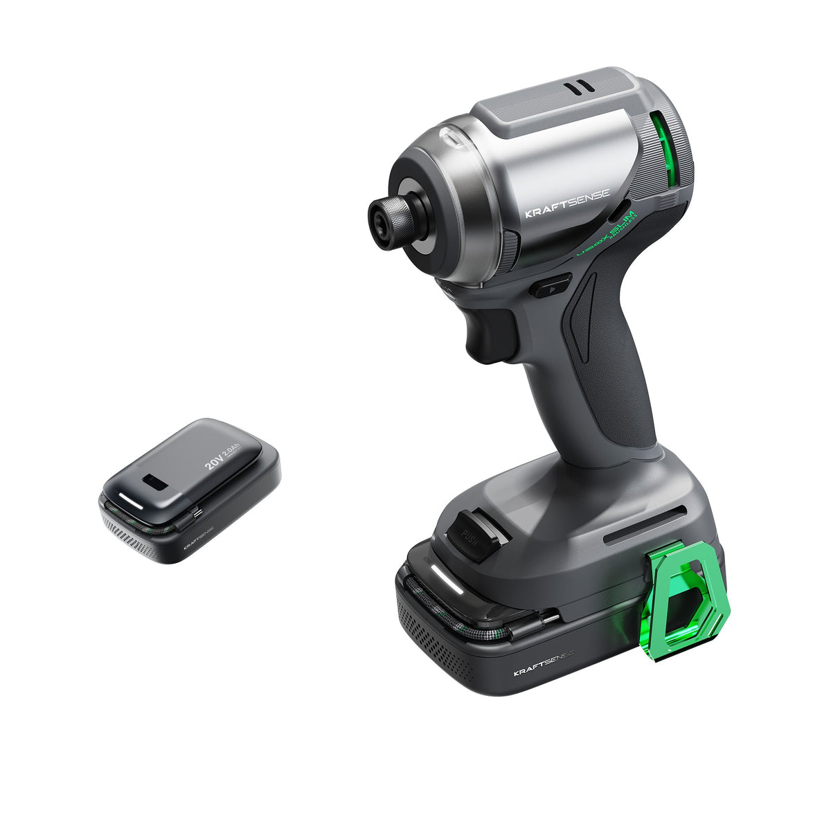 Bald erhältlich | Kraftsense U20X  Slim  20V Bürstenloser Schlagschrauber mit 2,0Ah Akku