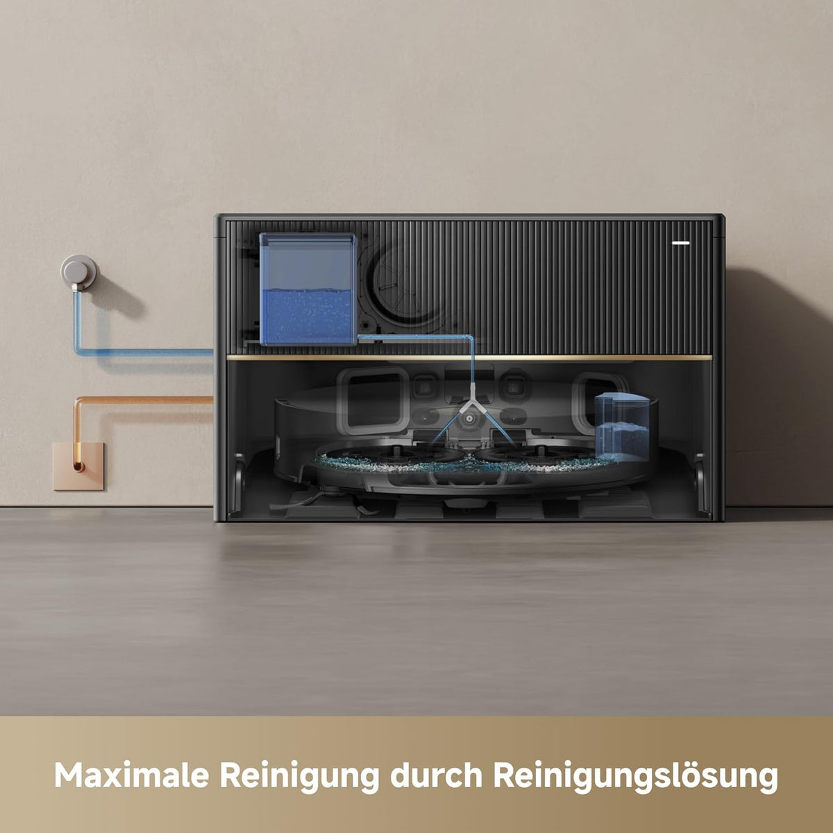 dreame X50 Master Staubsaugerroboter mit 24,9cm Basisstation, automatisches Nachfüllen und Entleeren, Nachlaufsystem, AI Hindernisvermeidung und 360° Navigation, 20.000 Pa