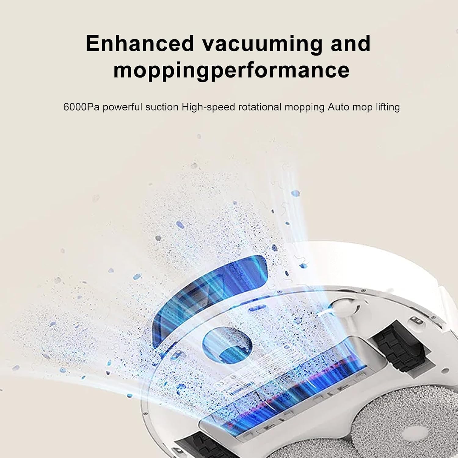 Xiaomi Robot Vacuum X20+ Saugroboter mit Absaugstation und 4L/4L Frisch- & Altwassertank - 2 rotierende, Auto-Trocknung Wischmops, Bis 280m² wischen, 6000Pa Saugkraft, LDS-Navigation, Alle Bodentypen